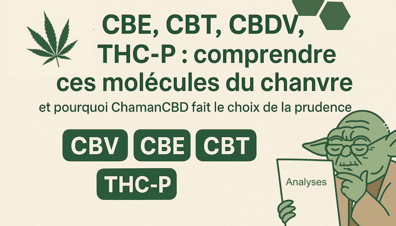 Cannabinoides rares : CBE CBT CBDV THC-P